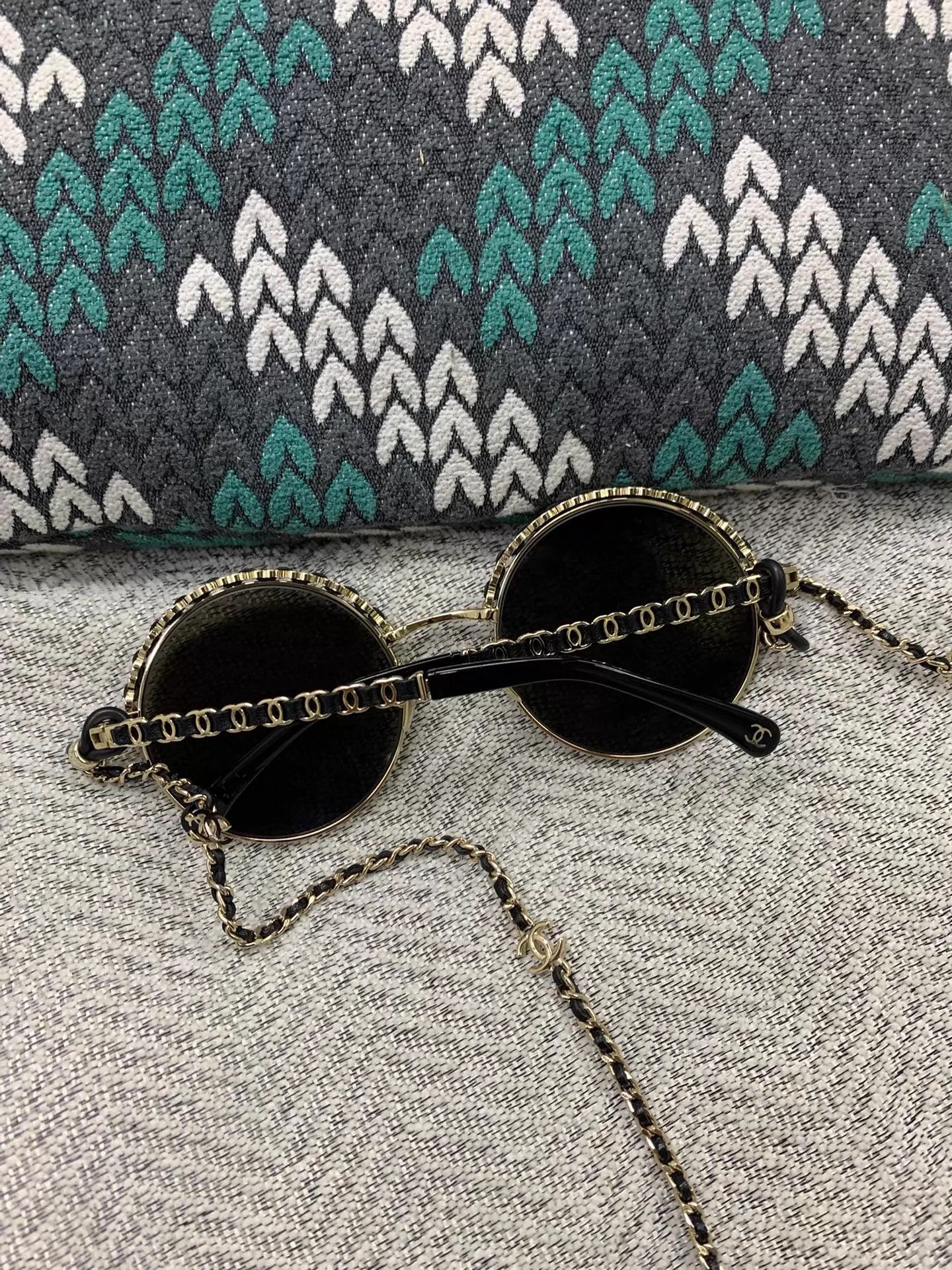 Chanel Chanel Leather Chain Full Logo Sunglasses New Size ONE SIZE - 3 Thumbnail