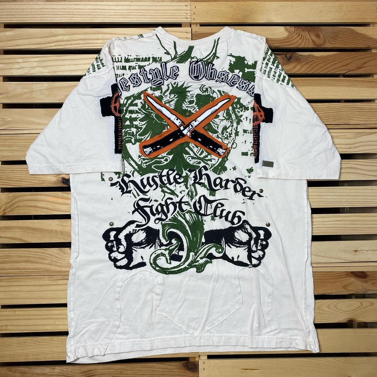 Other Blac Label Beige Cut & Sewn Y2K Jesus Tee Size 2XL Size US XXL / EU 58 / 5 - 2 Thumbnail
