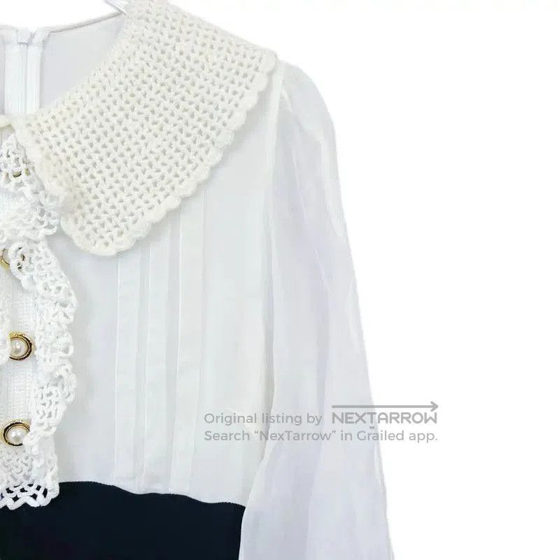 Miu Miu Miu Miu Long Sleeve White Cotton Dress . Size M / US 6-8 / IT 42-44 - 3 Thumbnail