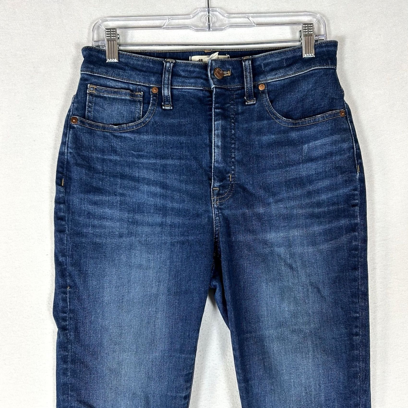 Madewell Madewell Jeans Women's 28 Blue Denim High Rise Skinny Stretch 5-Pocket Modern Distressed No Size 28" / US 6 / IT 42 - 2 Thumbnail