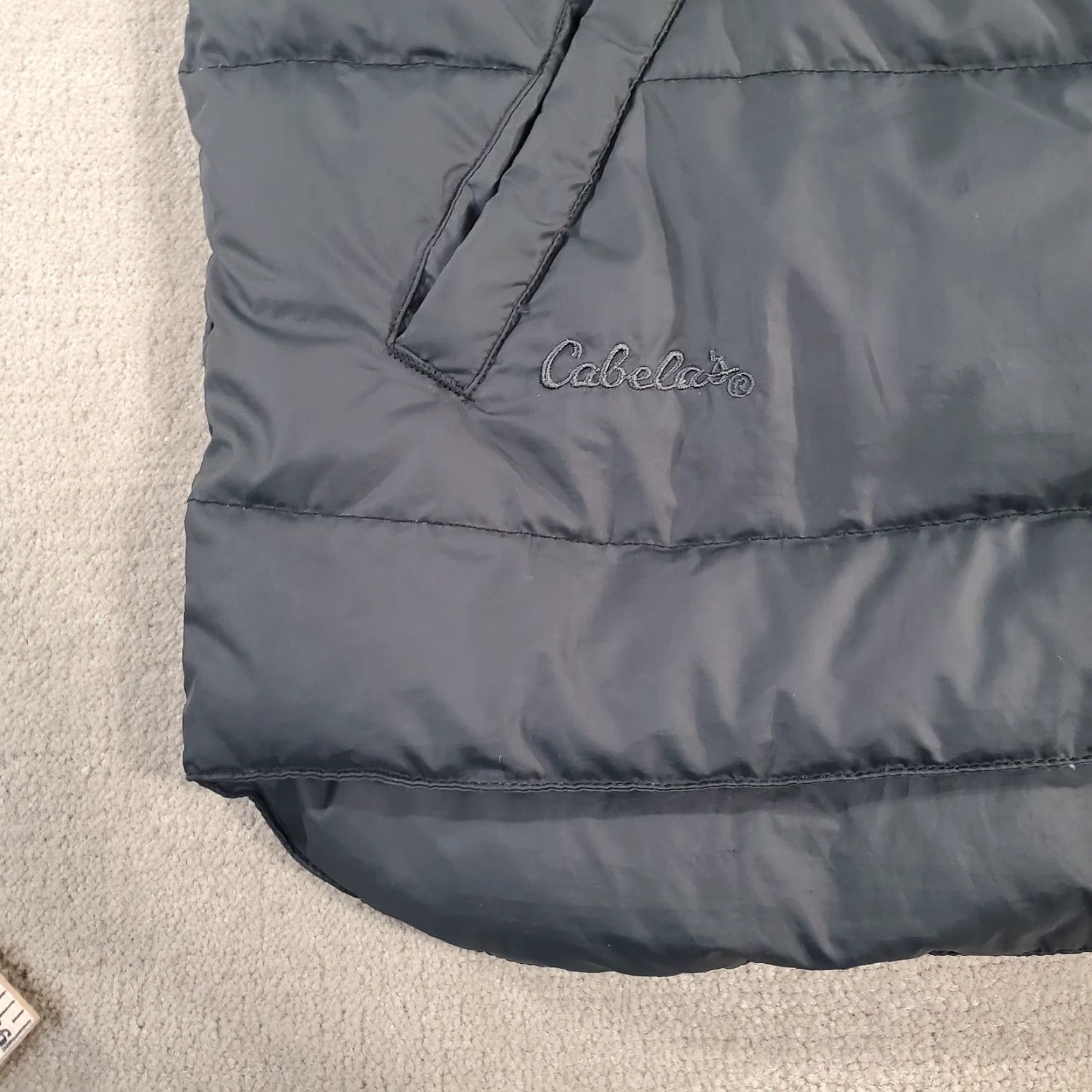 Vintage Cabela's Vest Mens Large Black Puffer Down Quilted Jacket - Outer Shell Polyester, Casual, Logo, Regular Fit, Wind - (Vintage: No) Size US L / EU 52-54 / 3 - 3 Thumbnail