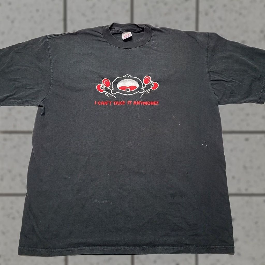 Jerzees VINTAGE Attitude Dude" I Can’t take it Anymore" Joke/Gag T-shirt Jerzees XL Shirt Mens XL Black Graphic Print 1990s Size US XL / EU 56 / 4 - 1 Thumbnail