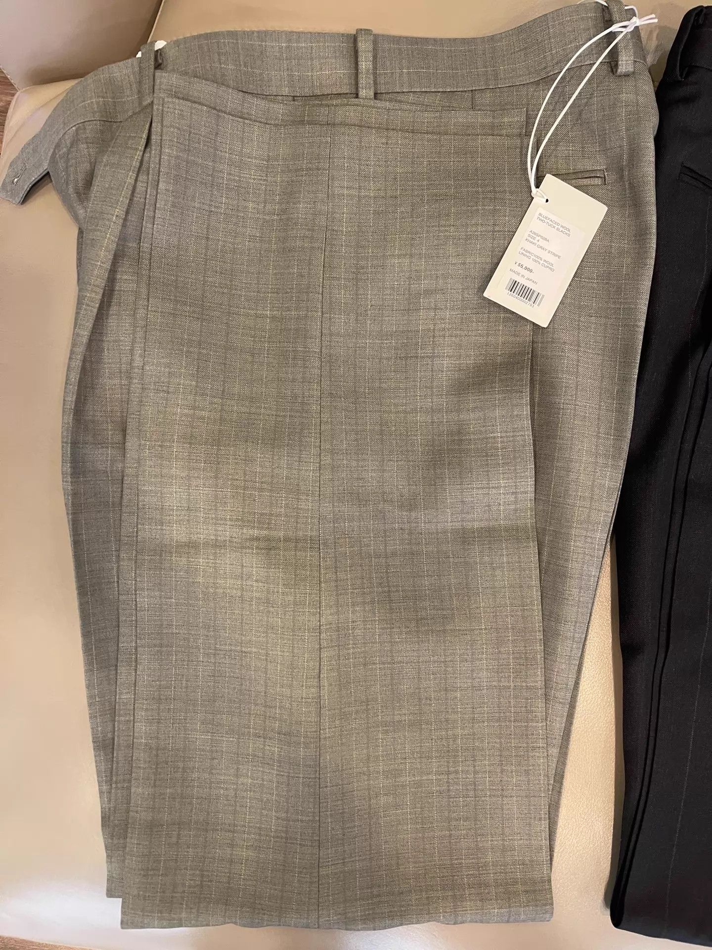 Auralee AURALEE BLUEFACED WOOL TWO-TUCK SLACKS 26ss 4 CharcoalBlue Size US 34 / EU 50 - 3 Thumbnail