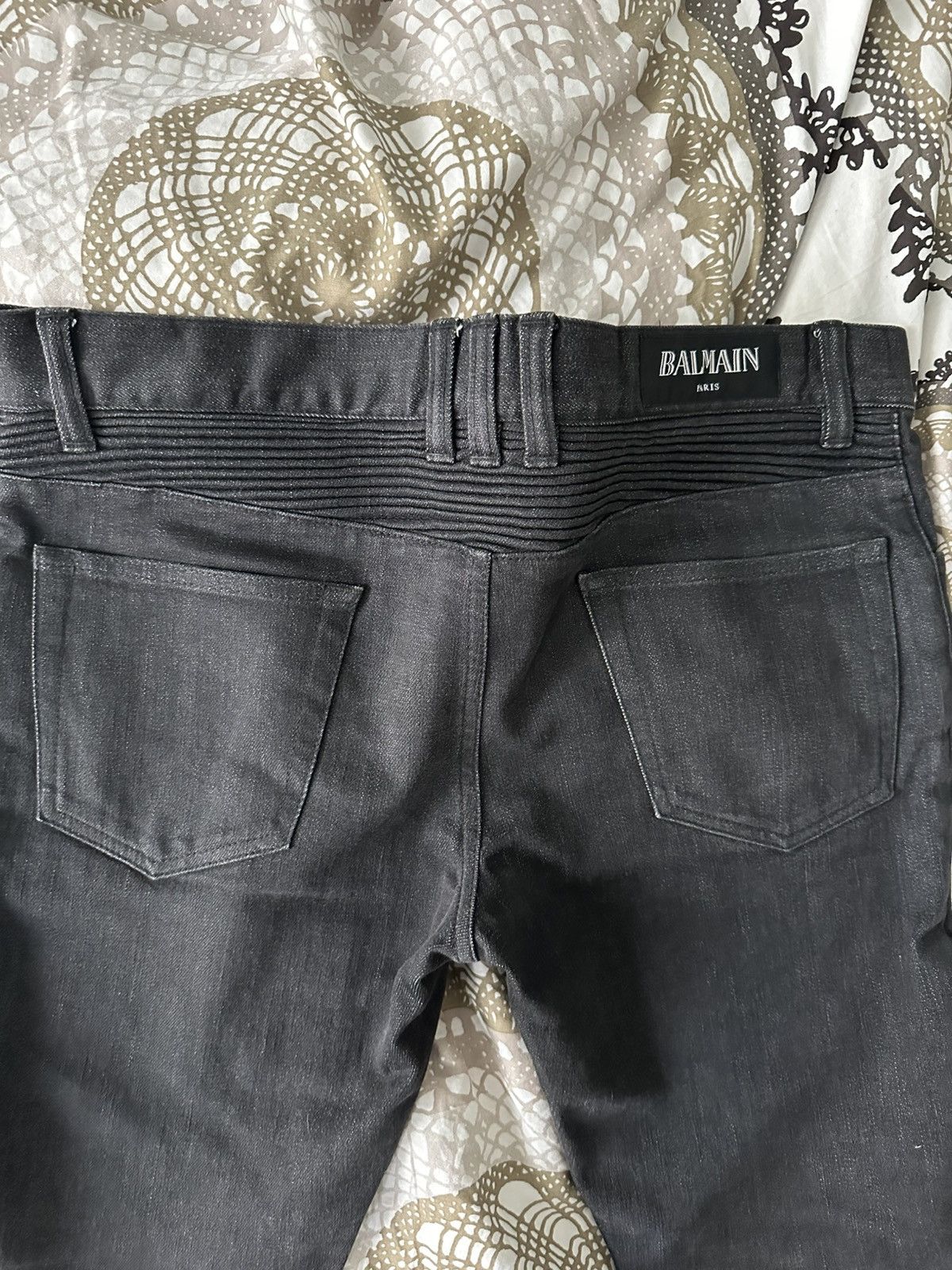 Balmain Balmain Grey Biker Jeans Size US 31 - 4 Thumbnail