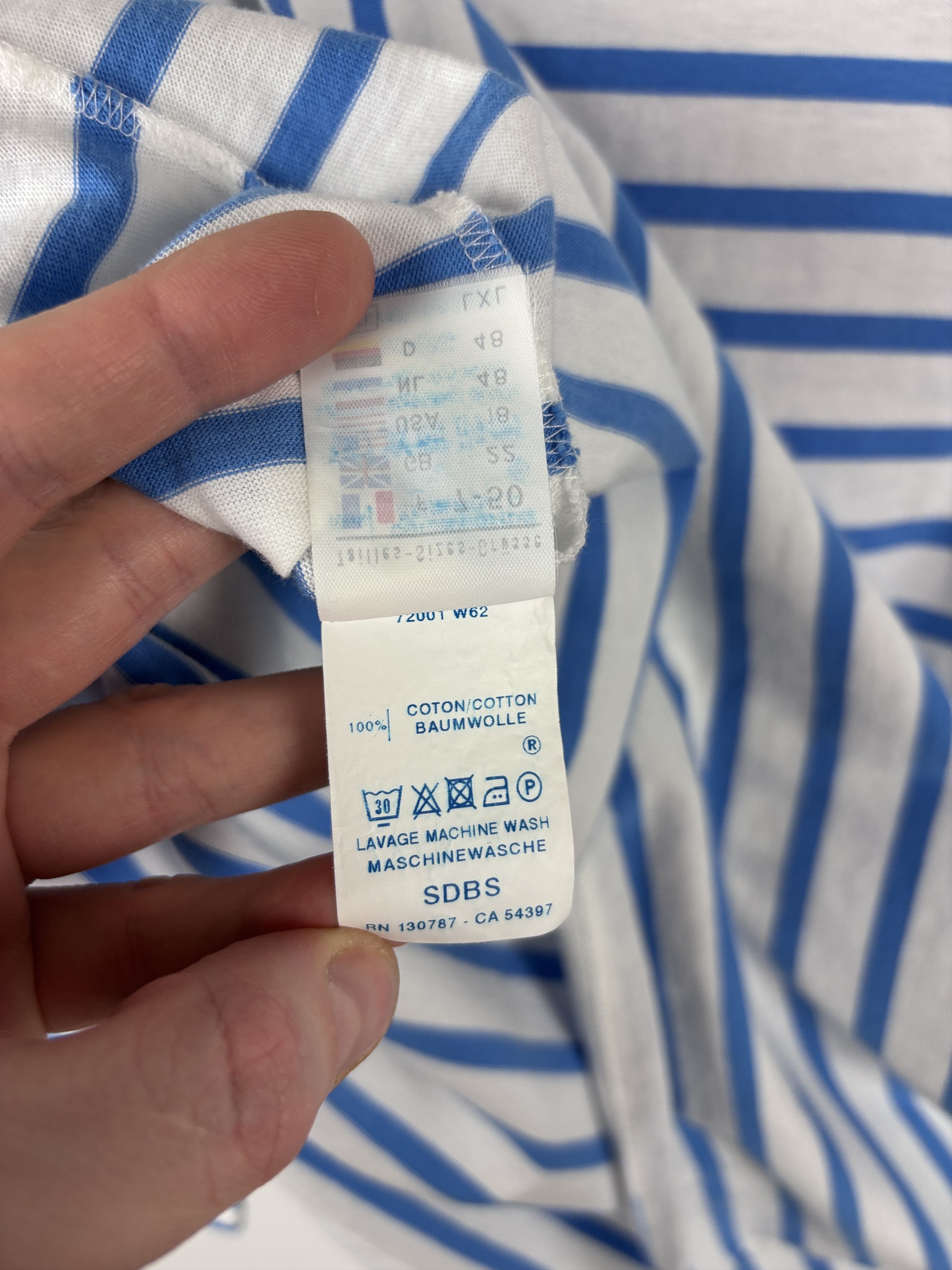 Saint James Saint James Striped 3/4 Sleeve Top Shirt White Blue S US 18 Size XXL / US 16-18 / IT 52-54 - 7 Thumbnail