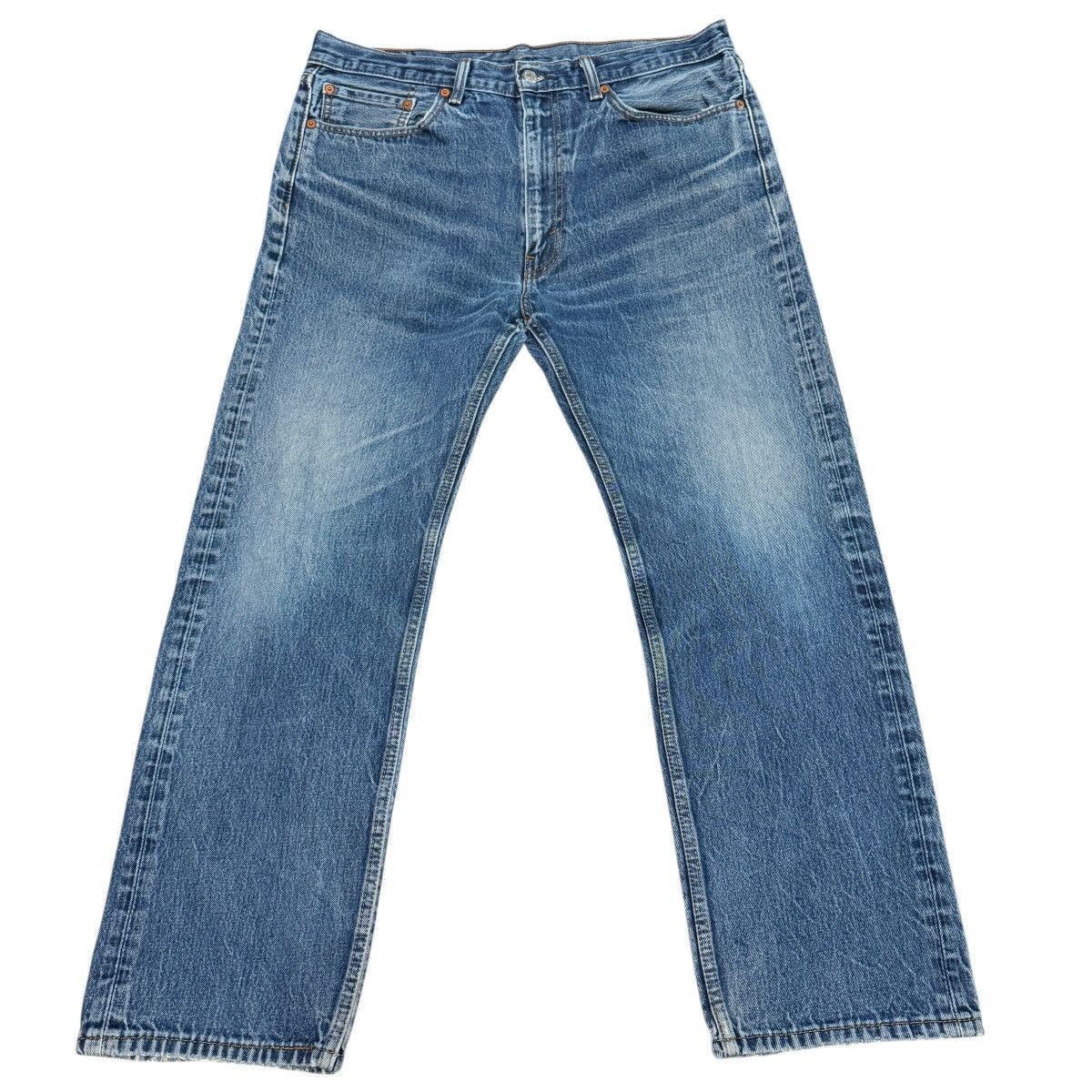 Levi's Levi’s 505 Regular Fit Jeans Mid Wash Distressed 36x30 Size US 36 / EU 52 - 1 Thumbnail