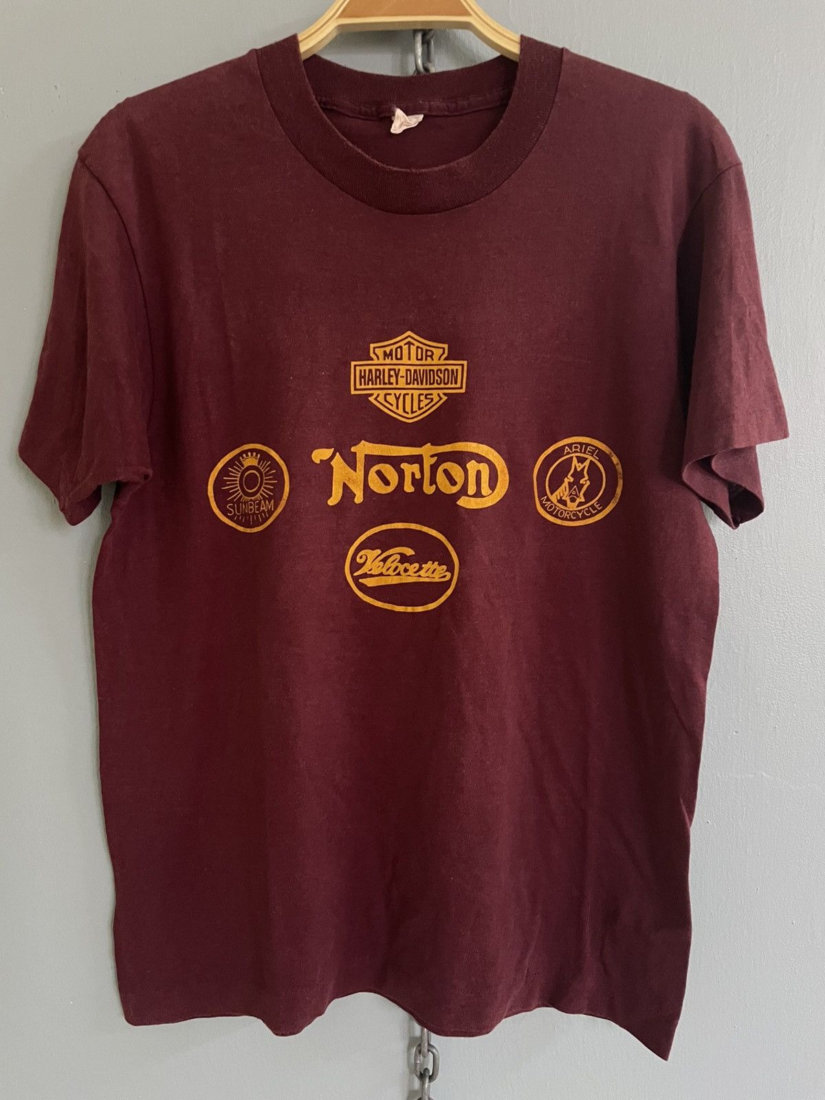Vintage Vintage 80s Norton motorcycle kick start classic t shirt Size US M / EU 48-50 / 2 - 3 Thumbnail