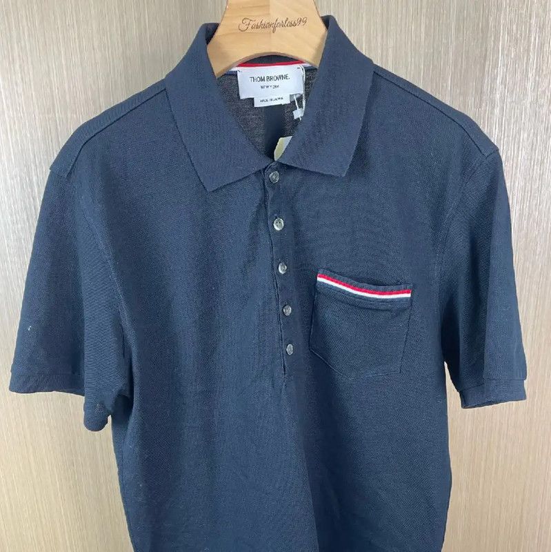 Thom Browne Thom Browne Navy Cotton Women's T-shirt 0089 Size L / US 10 / IT 46 - 1 Thumbnail