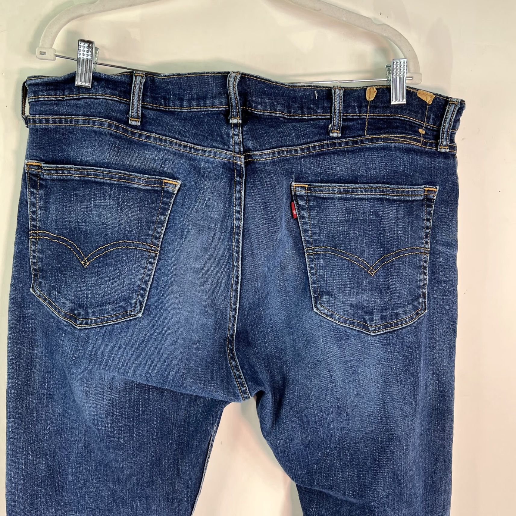 Levi's Levi's Jeans Mens Mid Rise Classic Straight Leg 505 Stretch Blue Denim 40X32 Regular Belt Loops 5-Pocket Design Mens Size US 40 / EU 56 - 3 Thumbnail