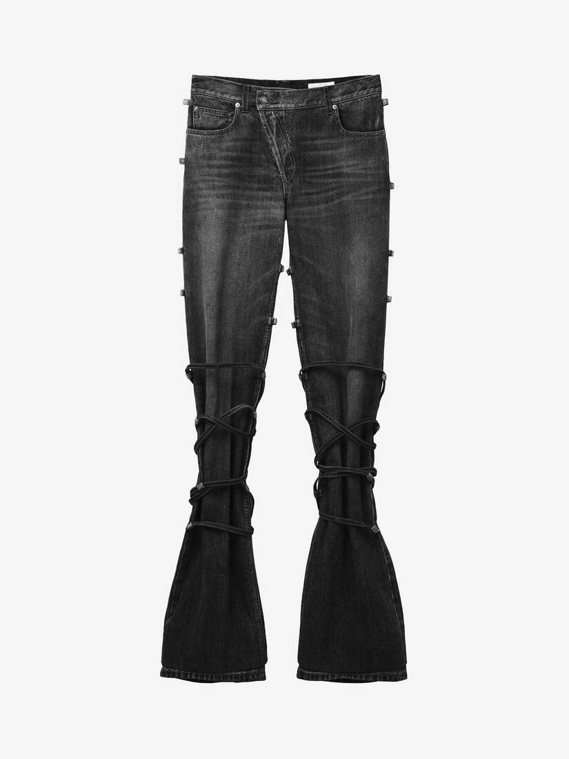Alexander McQueen o1srvl11e0226 Tied Jeans In Black Size US 30 / EU 46 - 1 Thumbnail