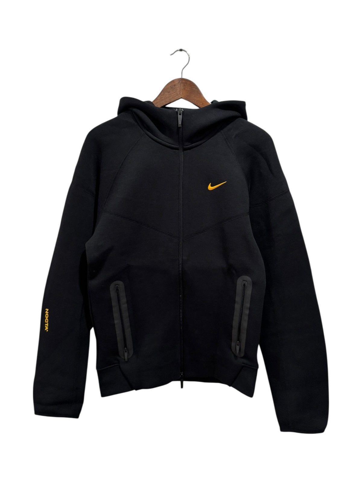 NOCTA × Nike Nike x NOCTA Tech Fleece Hoodie Black Yellow Size US S / EU 44-46 / 1 - 1 Thumbnail