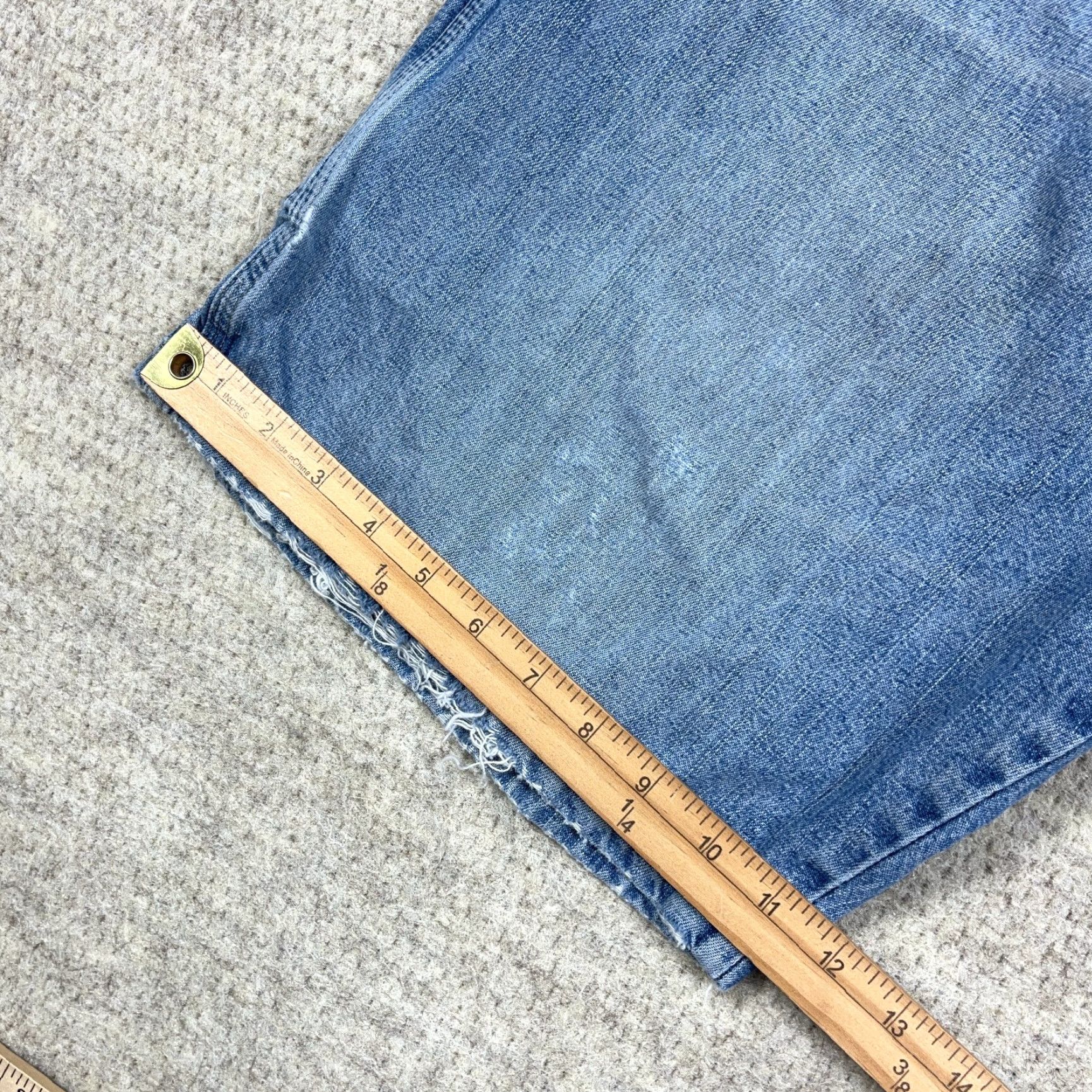 Wrangler VINTAGE Wrangler Shorts Men 38 Bermuda Denim Distressed Grunge 90s Baggy Pockets Casual 5-Pocket Design Size US 38 / EU 54 - 5 Thumbnail