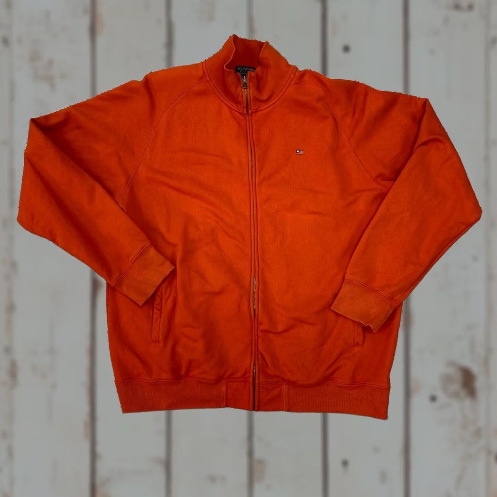 Ralph Lauren VINTAGE Polo Jeans Co. Ralph Lauren Mens Orange Zip Mock Neck 2XT Cotton Sweater Pullover MENS Size US XXL / EU 58 / 5 - 1 Thumbnail