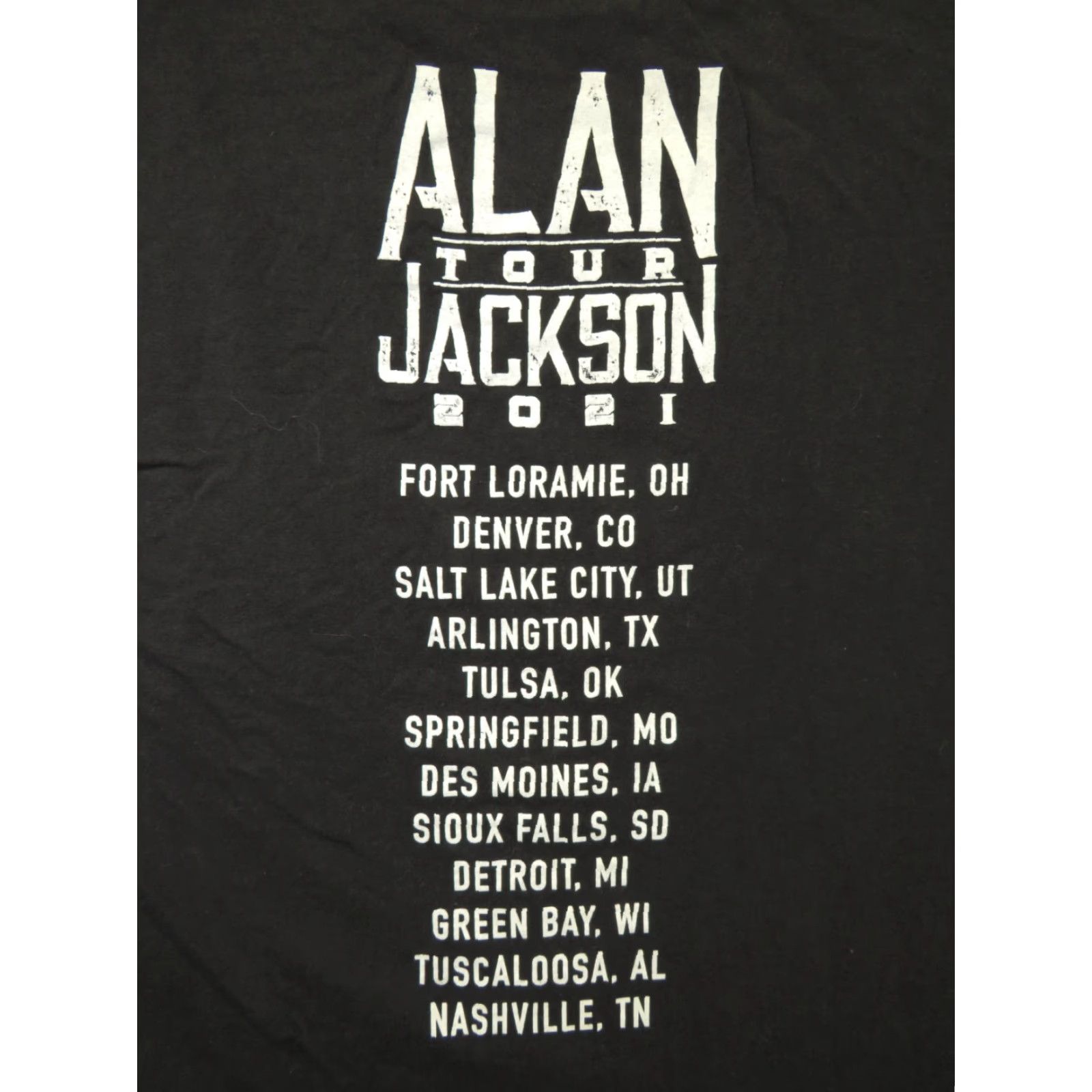 Gildan VTG Alan Jackson Tour 2021 USA T-Shirt Adult M Multicolor Cotton Blend Graphic Print Crew Neck Short Sleeve Gildan Mens Size US M / EU 48-50 / 2 - 6 Thumbnail