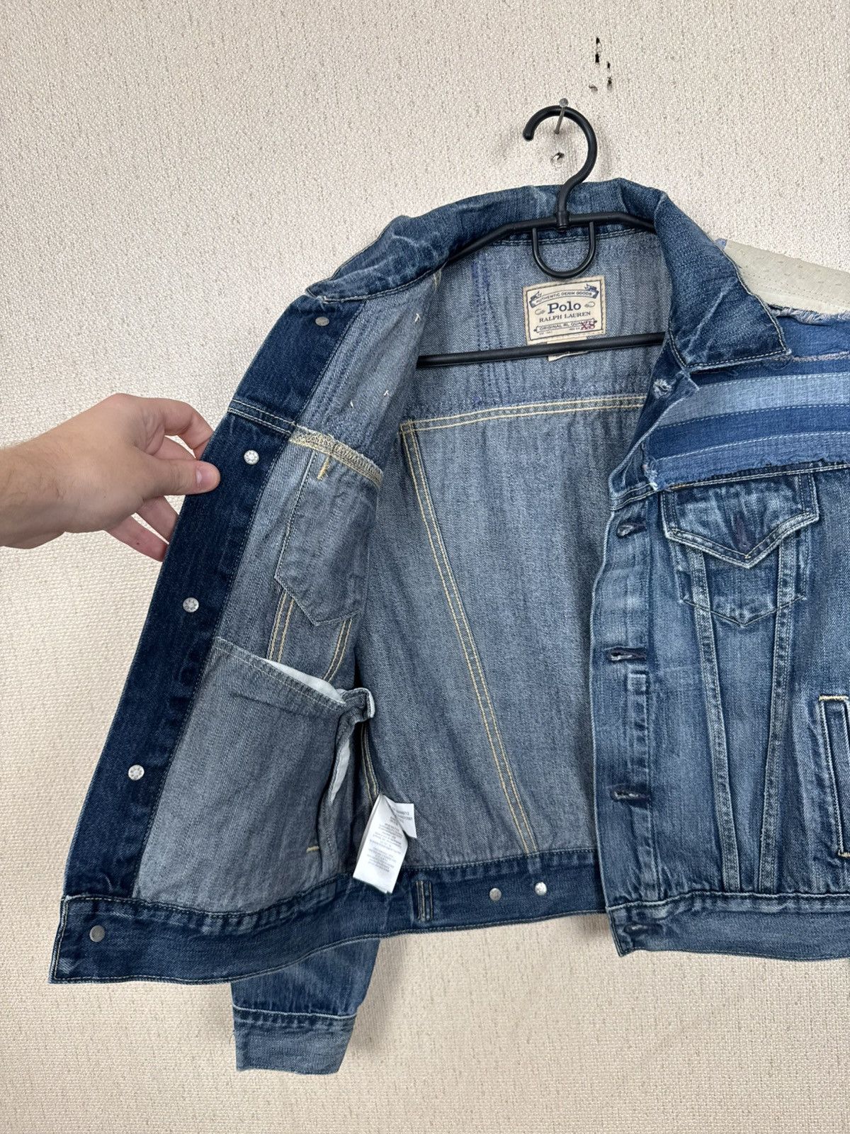 Polo Ralph Lauren Polo Ralph Lauren Patchwork Denim Trucker Jacket Sz XS Size XS / US 0-2 / IT 36-38 - 18 Thumbnail