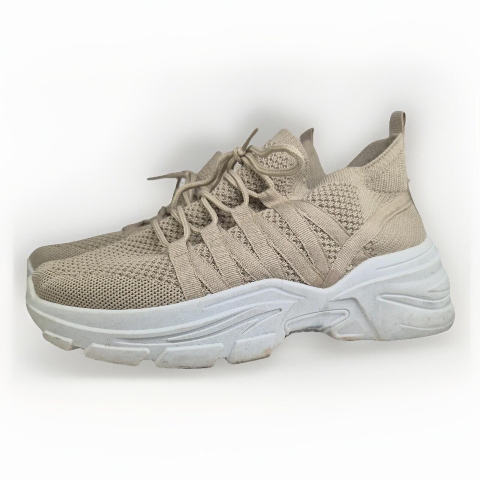 Other Platform Women’s Casual Running Mesh Size 8, Beige Y2K Vibes Size US 8 / IT 38 - 1 Thumbnail