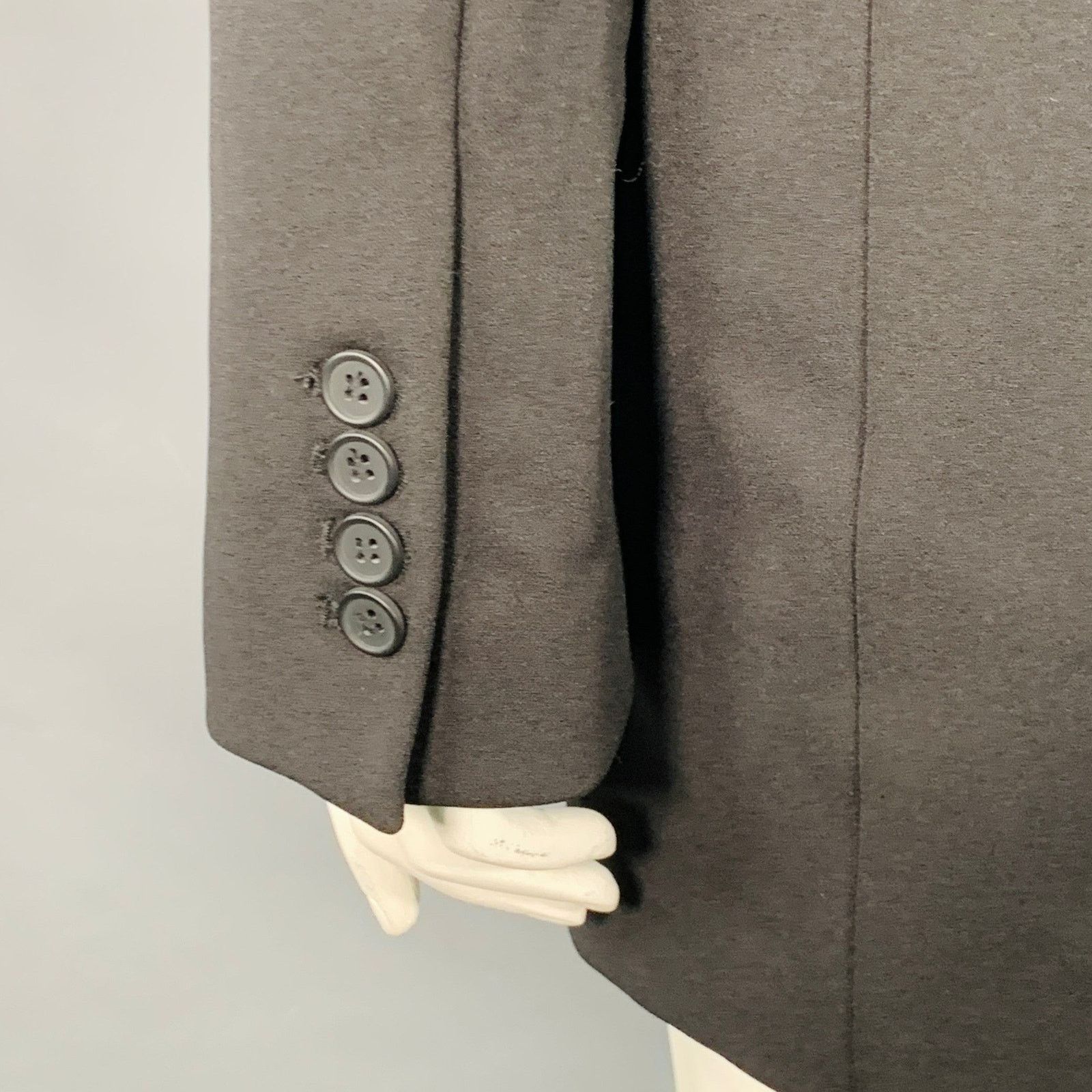 Zac Posen Black Polyester Shawl Collar Single Button Jacket Blazer Size XL / US 12-14 / IT 48-50 - 5 Thumbnail