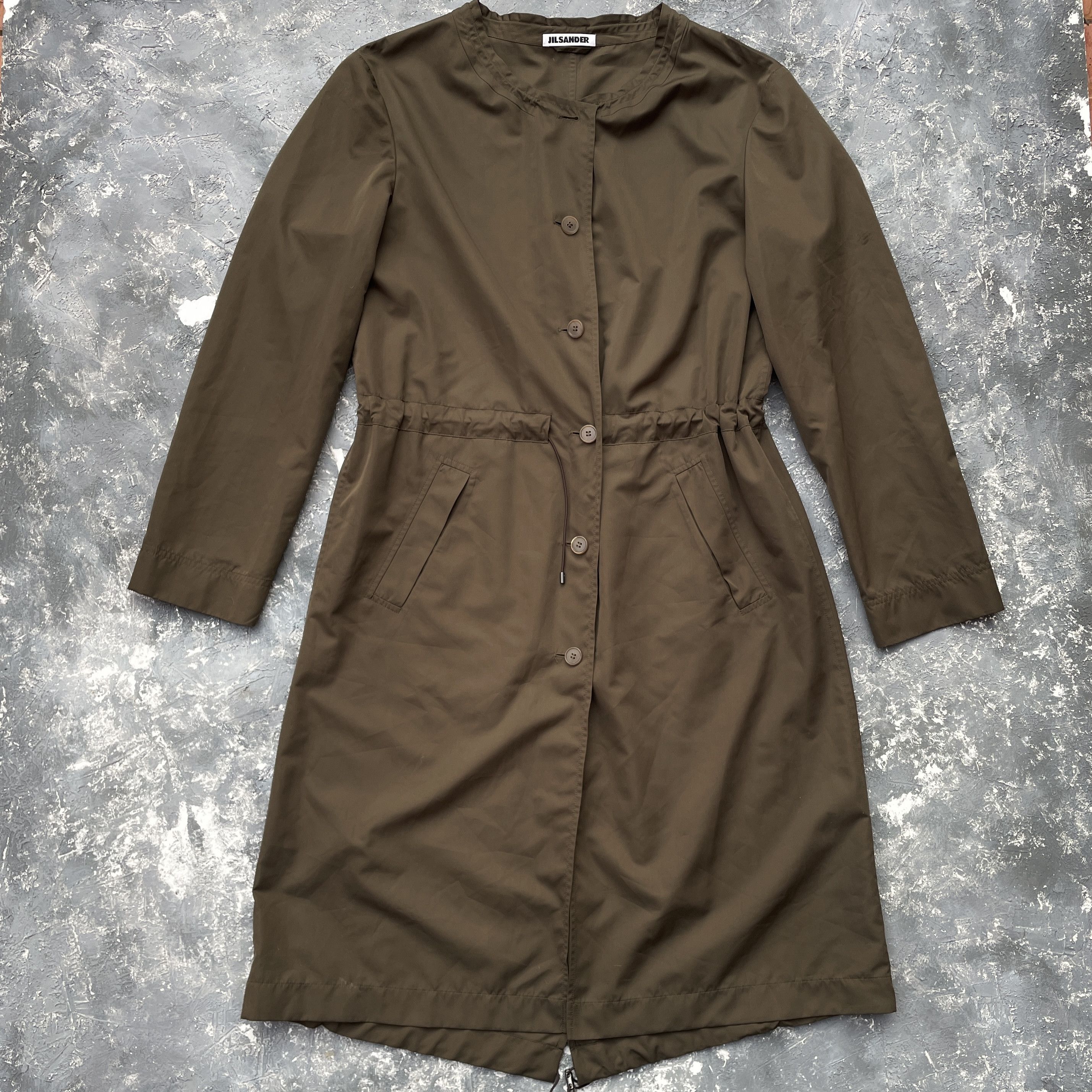 image of Archival Clothing Vintage Jil Sander Light Coat in Khaki, Women's (Size Small)