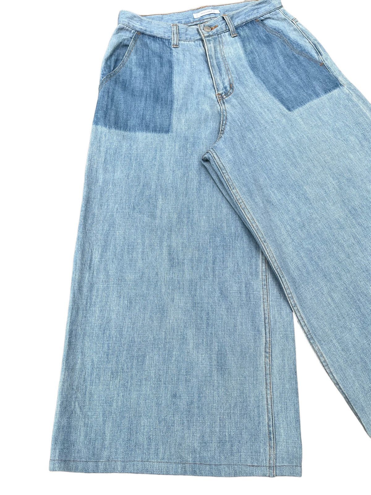 Japanese Brand Vintage Japanese Brand Light Blue Knee Length Wide Leg Jeans Size US 28 / EU 44 - 5 Thumbnail