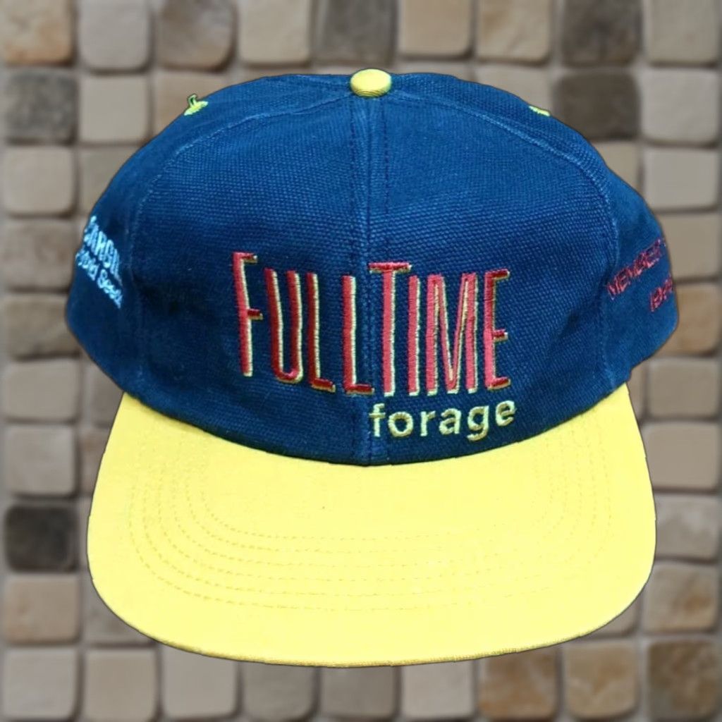 Vintage VINTAGE Osterman Full Time Forager Cargill Seeds Hat Cap Black Adult One Size Cotton Canvas Baseball Cap Adjustable Snapback Unisex Mens Womens 90s Size ONE SIZE - 1 Thumbnail
