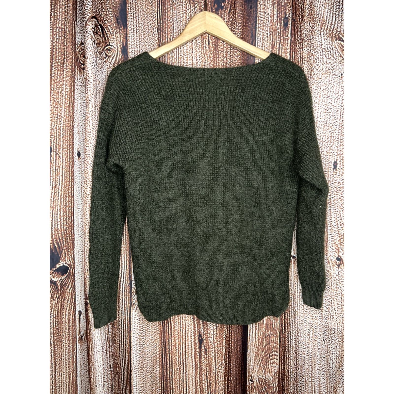 Vintage Wilfred Free Womens Sweater Pullover Knit V-Neck Green Long Sleeve Large S Regular Winter Travel Ladies Womens Size S / US 4 / IT 40 - 3 Thumbnail