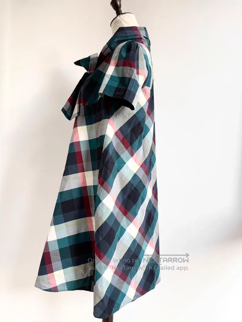 Vivienne Westwood Vivienne Westwood Antique Blue Plaid Bow Tie Short Sleeve Size M / US 6-8 / IT 42-44 - 5 Thumbnail