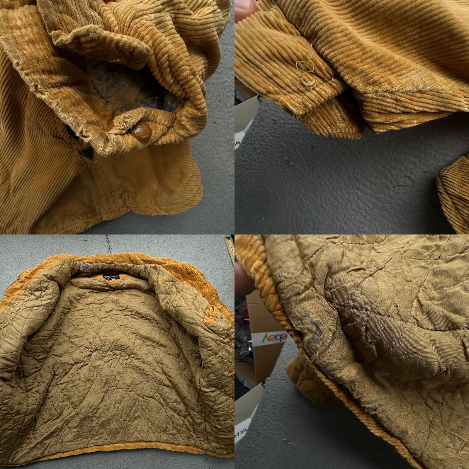 Vintage VINTAGE Cromwell Court Laminated Corduroy Bomber Jacket Mens XL Brown Quilt Lined UTF Full Zip 70s 80s Fall Winter Travel Workwear Size US XL / EU 56 / 4 - 8 Thumbnail