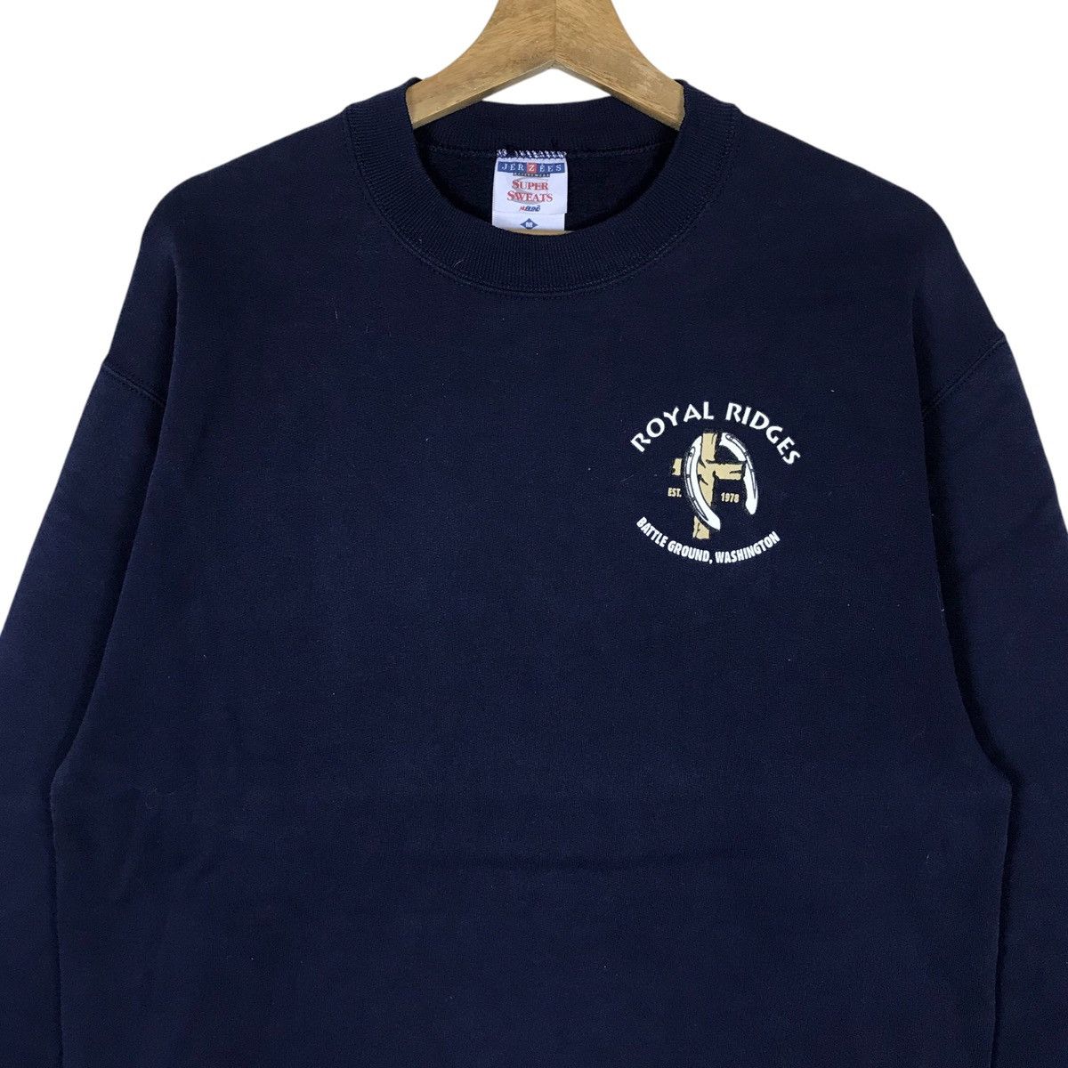 Jerzees Vintage Jerzees Royal Ridges Pullover Jumper Sweatshirt Size US M / EU 48-50 / 2 - 2 Thumbnail