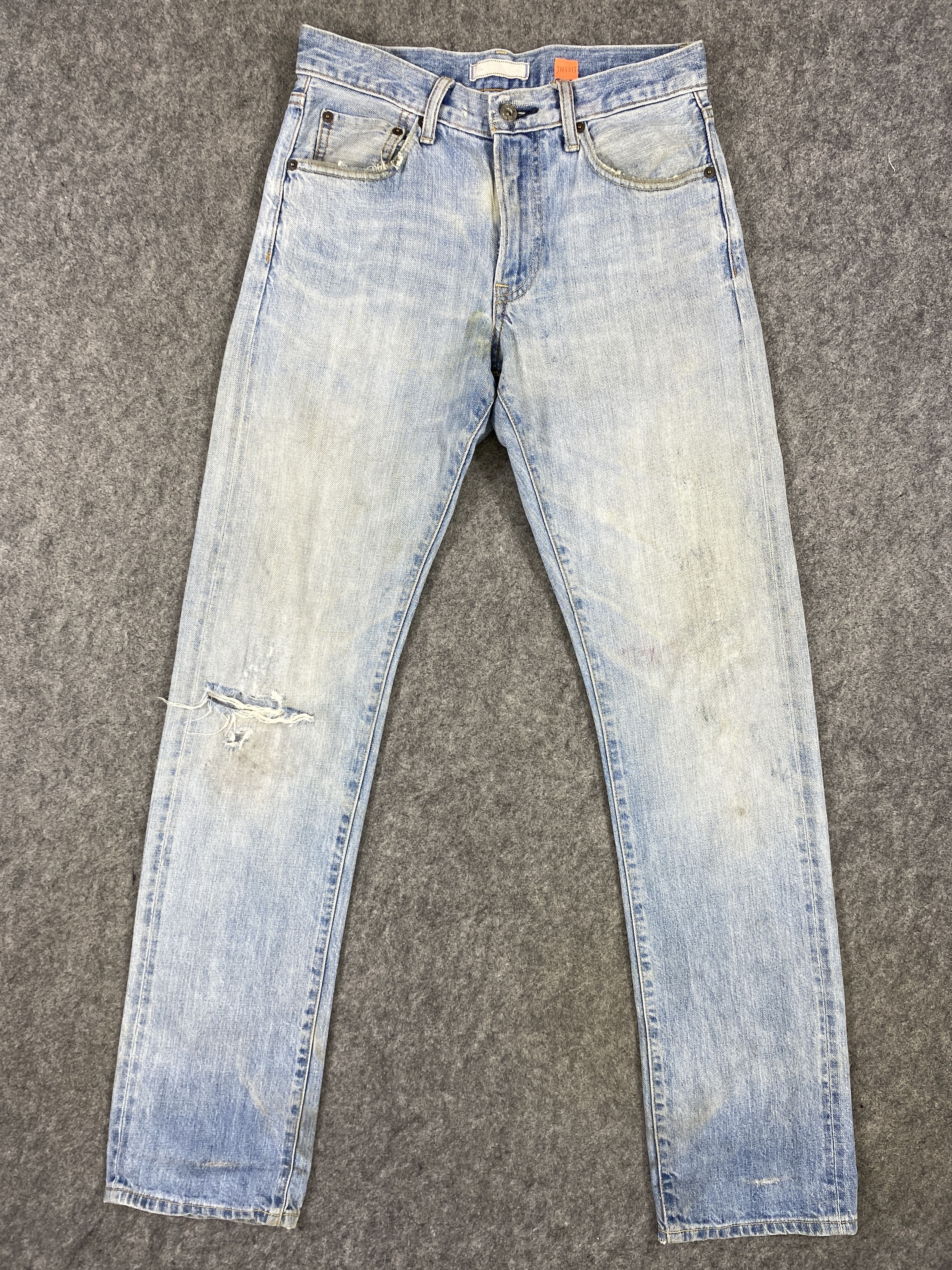 image of Hype Redline Light Blue Wash Uniqlo Jeans 29X33.5 Denim -Jn1313, Men's