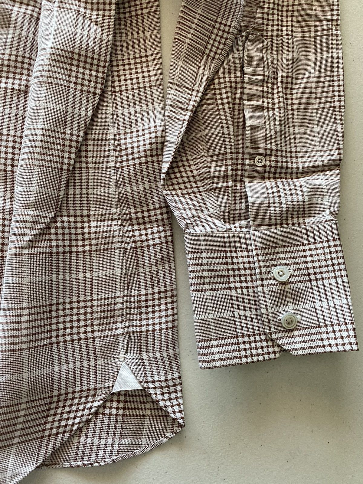 Tom Ford Tom Ford light brown glen check shirt 17 43e NEW Size US L / EU 52-54 / 3 - 5 Thumbnail