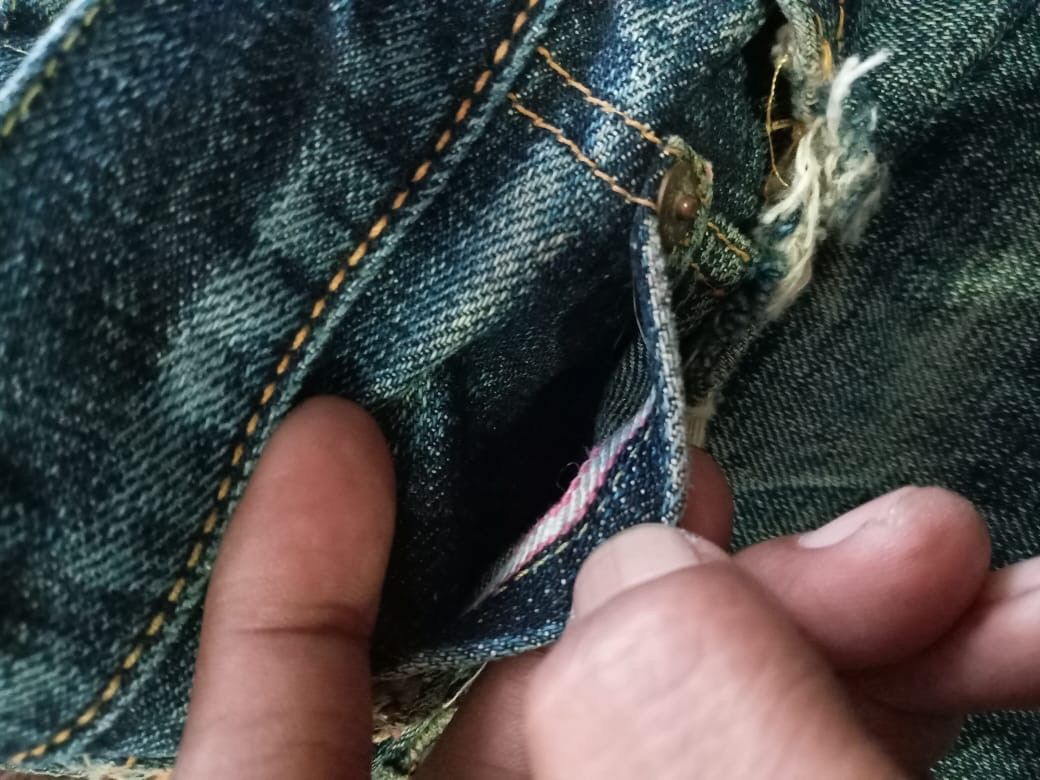 Japanese Brand × Momotaro Jeans × Vintage Vintage Distress Momotaro selvadge Jeans Size US 31 - 3 Thumbnail