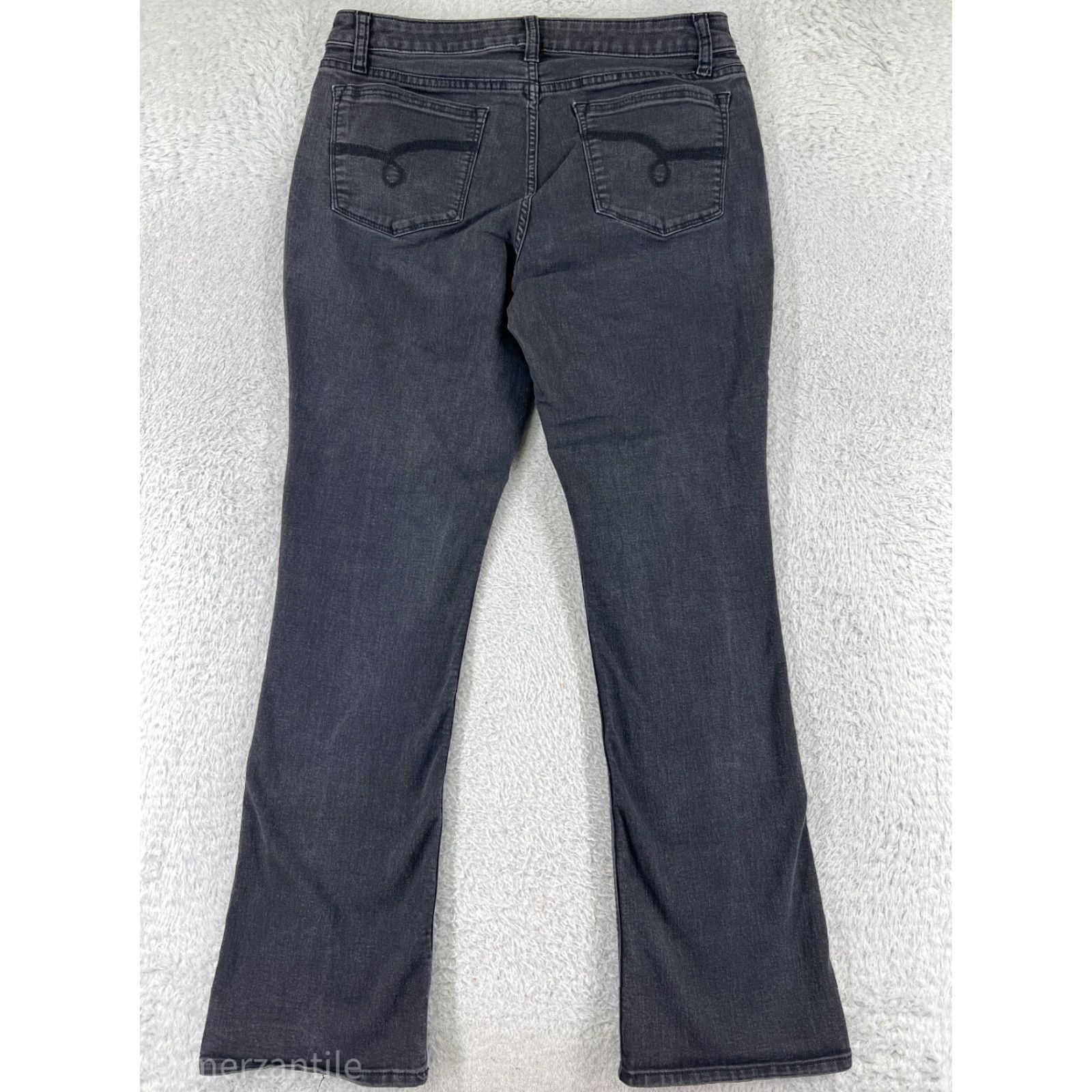 Lee Riders By Lee Jeans Pants Womens 12 Black Denim Bootcut Western Embroidered Denim Jeans Bootcut Womens 12 Black Size 34" / US 12 / IT 48 - 2 Thumbnail