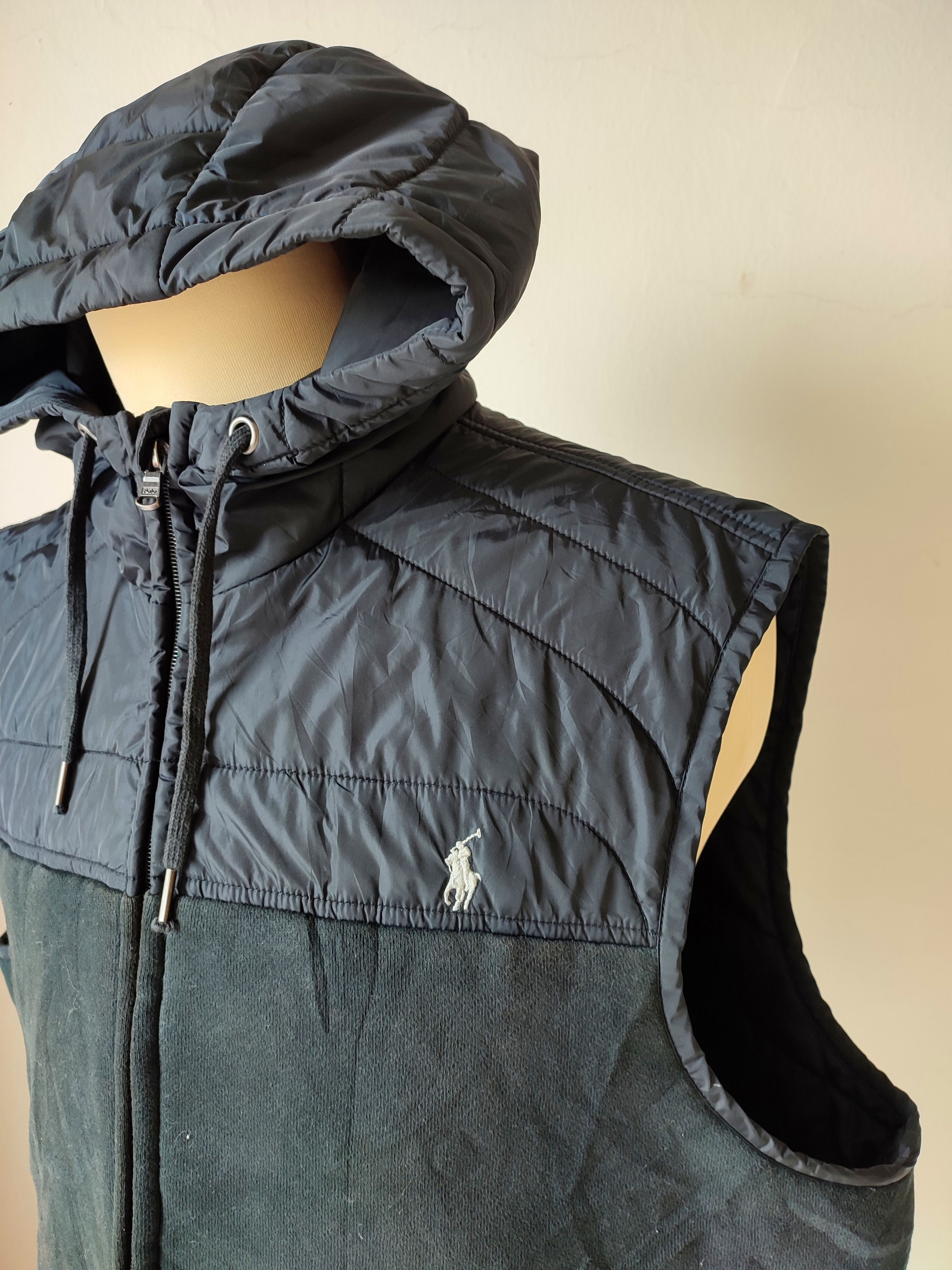 Polo Ralph Lauren Vintage Polo Ralph Lauren Sleeveless Jacket Hooded Size US XL / EU 56 / 4 - 4 Thumbnail