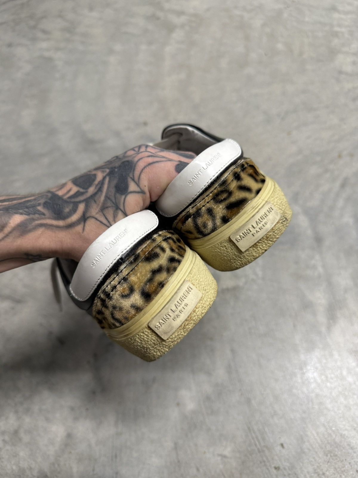 Saint Laurent Paris Saint Laurent Leopard Skate Sneakers Size US 10.5 / EU 43-44 - 8 Thumbnail
