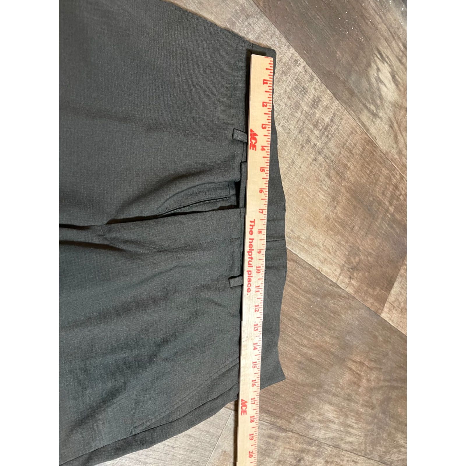 Perry Ellis Perry Ellis Portfolio Pants Mens Size 34 x 30 Dress Pants Green Polyester 30 in Inseam Regular Club Formal Men Size US 34 / EU 50 - 3 Thumbnail