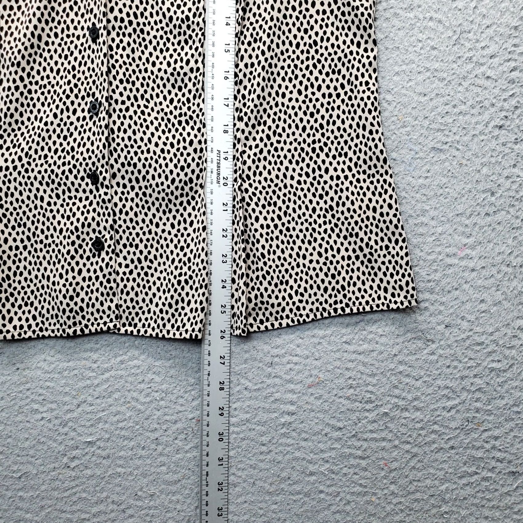 Vintage Dana Buchman Shirt Womens XL Mult Dalmatian Print Short Sleeve Button Front Size XL / US 12-14 / IT 48-50 - 3 Thumbnail