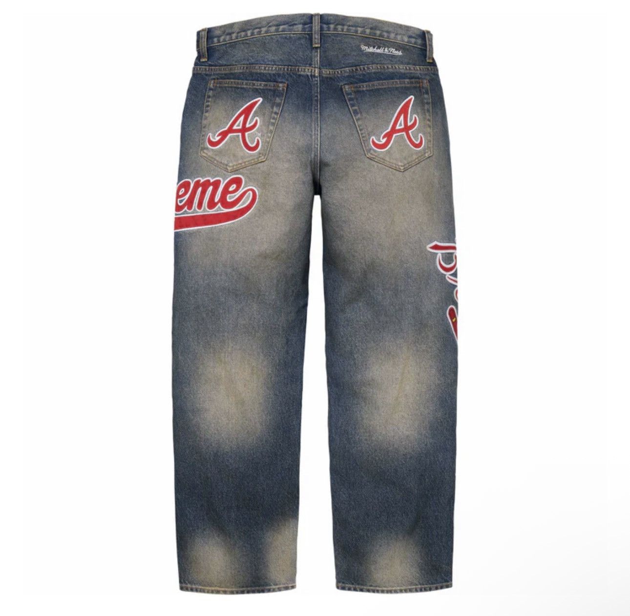 Supreme Supreme Atlanta braves jeans washed sz 34 PRESALE Size US 34 / EU 50 - 2 Thumbnail