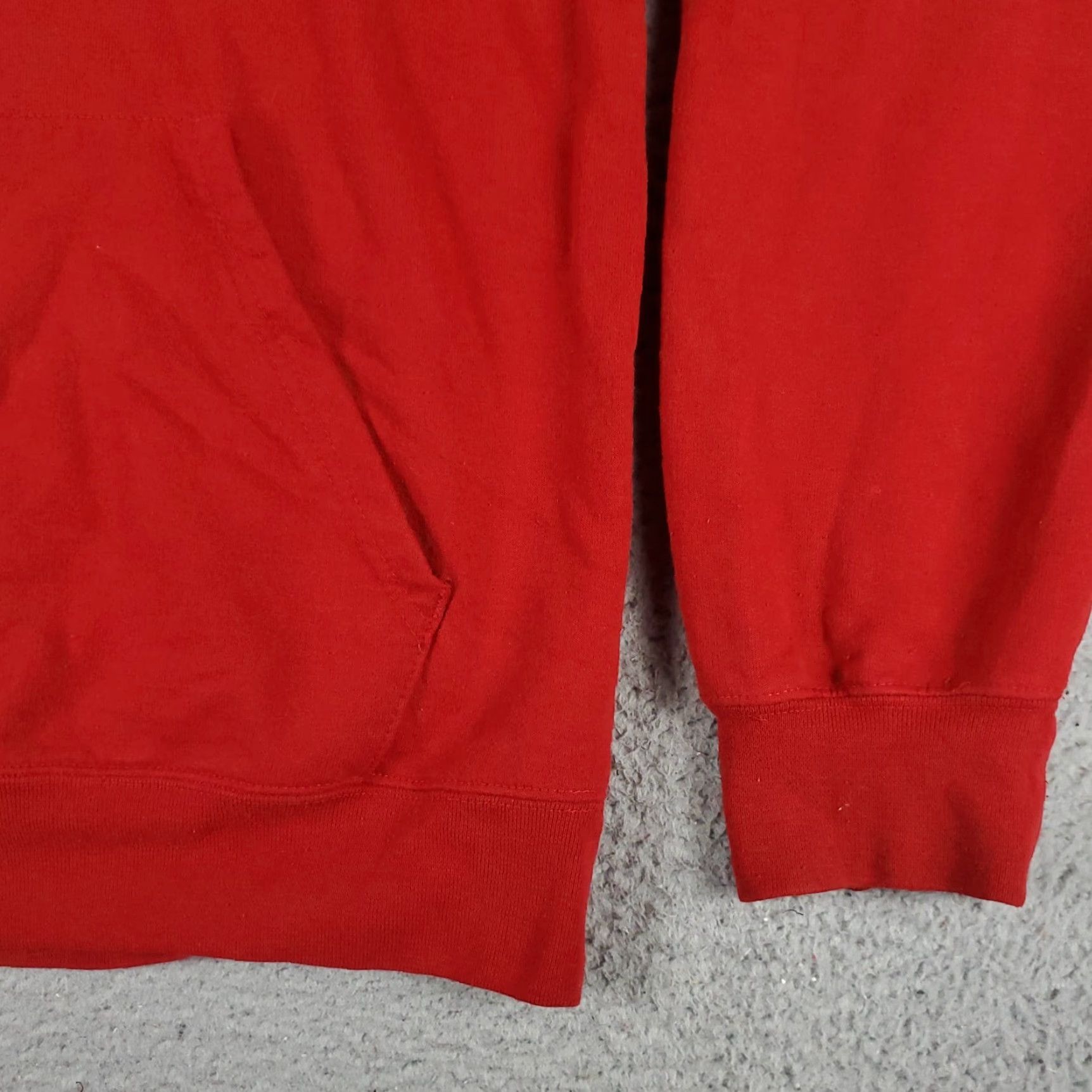 Adidas Adidas Hoodie Mens Medium Red Pullover Knit Sweatshirt with Logo, Mock Neck, Drawstring, Pockets, All Seasons, Sports, Casual, Regular Fit Size US M / EU 48-50 / 2 - 4 Thumbnail