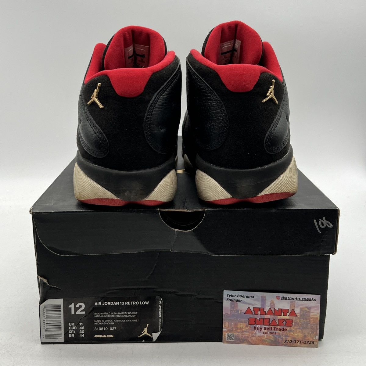 Jordan Brand Air Jordan 13 low bred Size US 12 / EU 45 - 3 Thumbnail