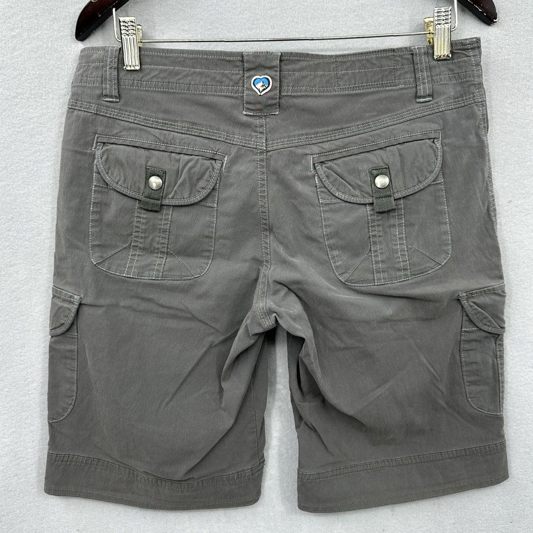 Vintage Kuhl Cargo Shorts Womens 8 Splash Bermuda Gray Cargo Pocket Hiking Outdoor Snap Shirt? Size 30" / US 8 / IT 44 - 5 Thumbnail