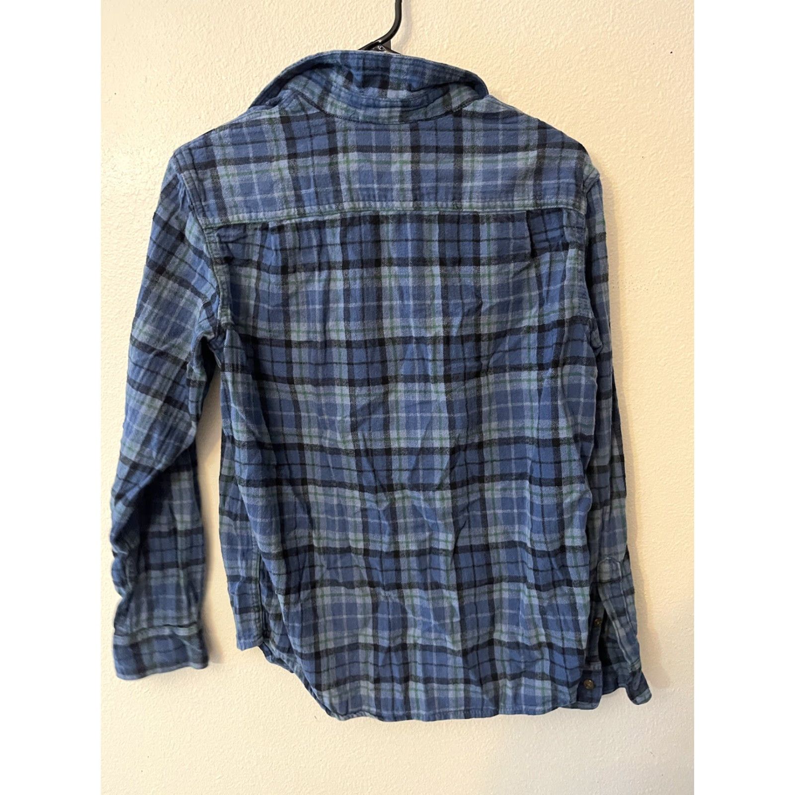 Old Navy Old Navy Shirt Mens Small Blue Plaid Flannel Double Brushed Regular Fit Size US S / EU 44-46 / 1 - 3 Thumbnail