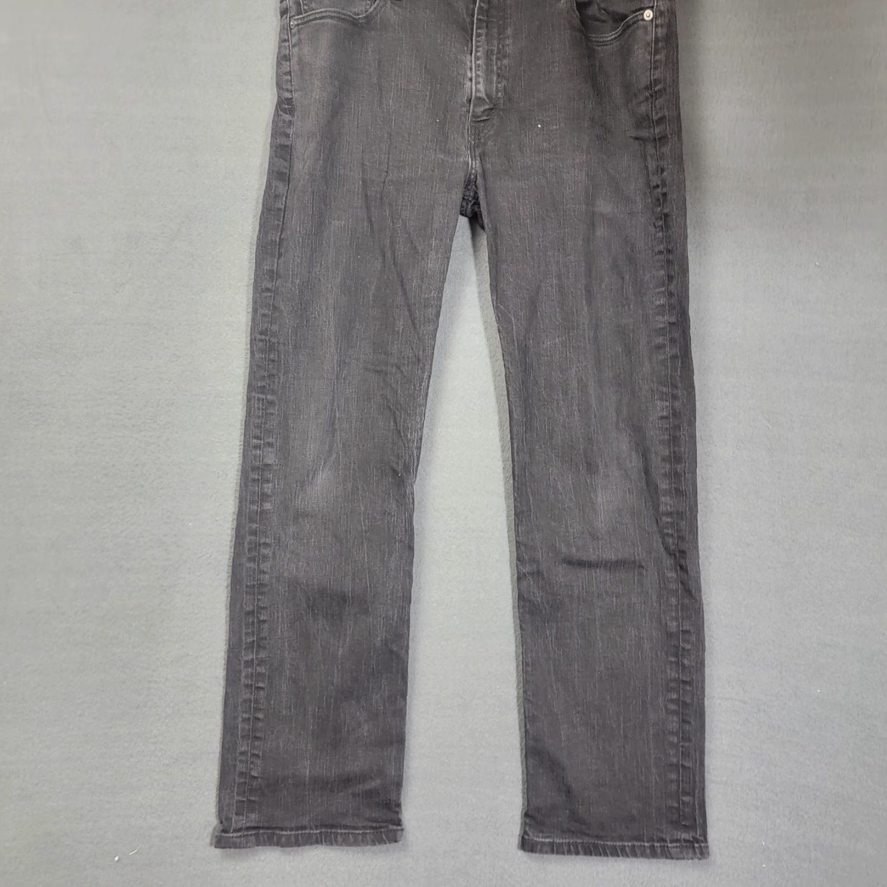 Levi's Levi's 514 Jeans Slim Straight Stretch Black 38x32 Denim Cotton Spandex Mens 514 Slim Straight Jeans Men 38x32 Black Stretch Size US 38 / EU 54 - 4 Thumbnail