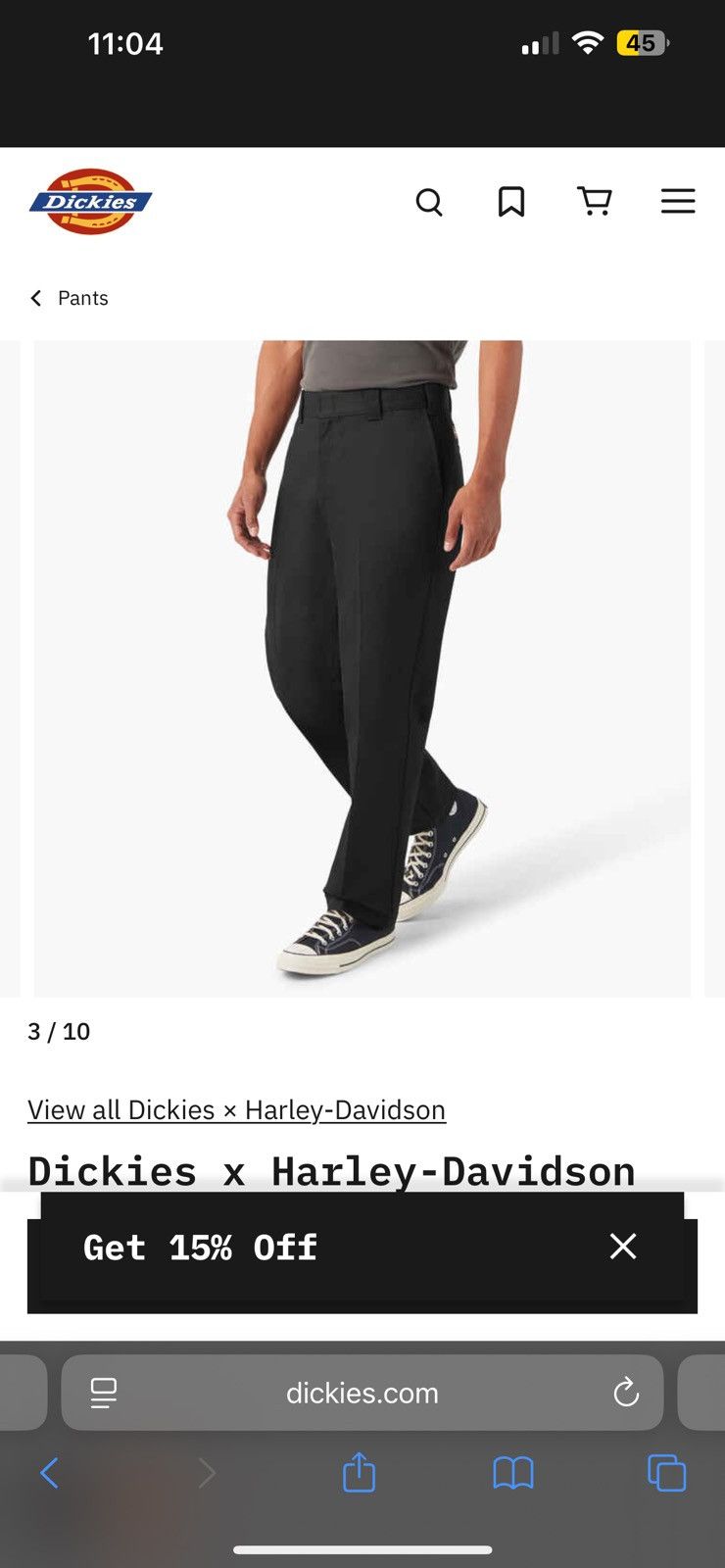 Dickies × Harley Davidson Dickies x Harley-Davidson 874 Work Pants Size US 33 - 3 Thumbnail