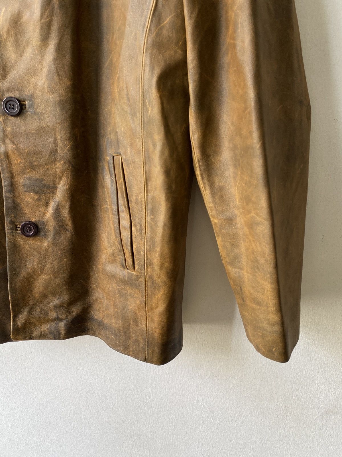 Vera Pelle Vintage Vera Pelle Lorenz Leather Firenze Patina Jacket Size US L / EU 52-54 / 3 - 7 Thumbnail