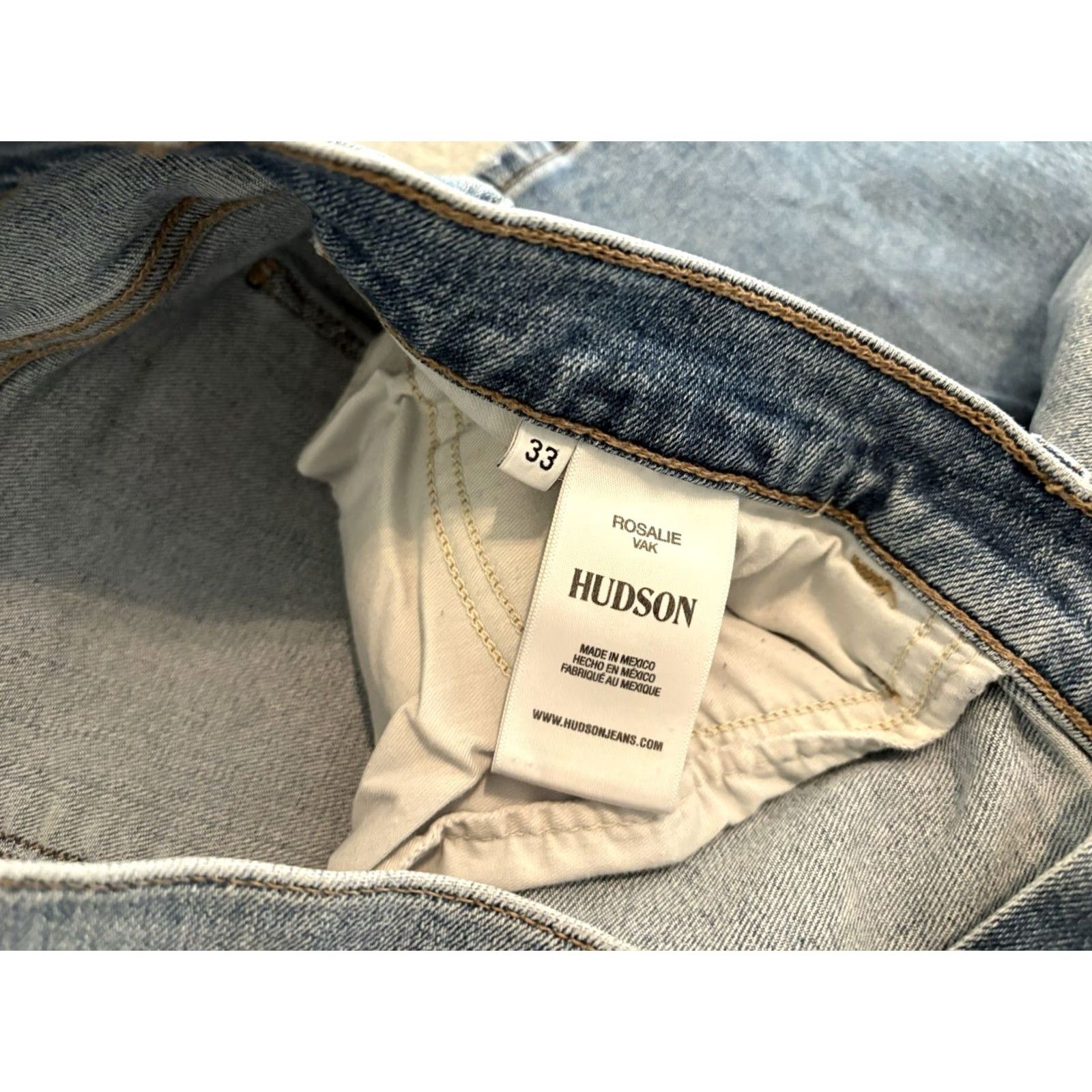 Hudson Hudson Rosalie Wide Leg Denim Jeans Blue Womens 33 Size Regular Zip Jeans Womens Blue 33 Hudson Rosalie Wide-Leg Denim Team Size 24" / US 00 / IT 34 - 7 Thumbnail