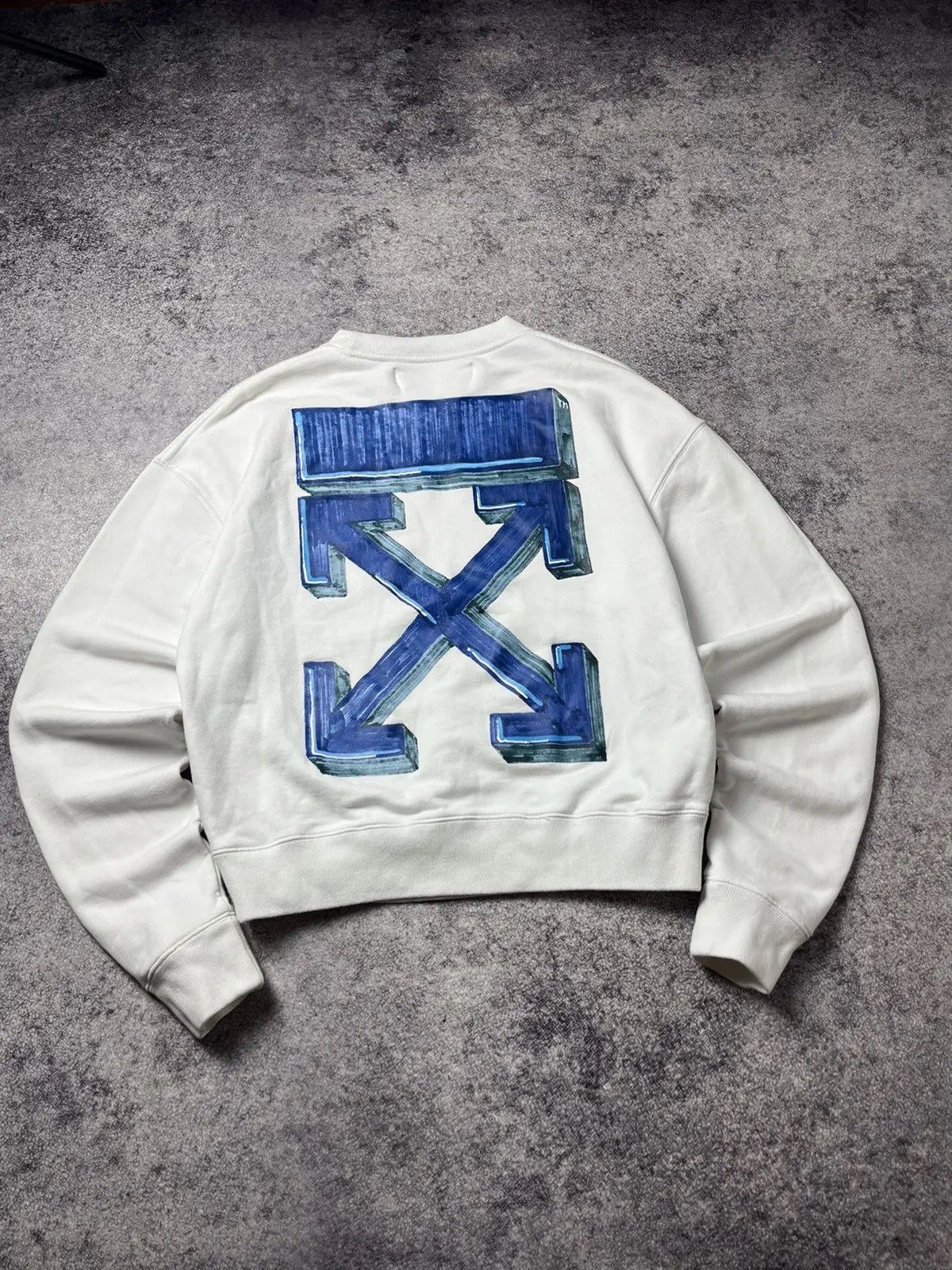 Off-White OFF-WHITE PAINTED ARROW SWEATSHIRT SS20 Size US S / EU 44-46 / 1 - 1 Thumbnail