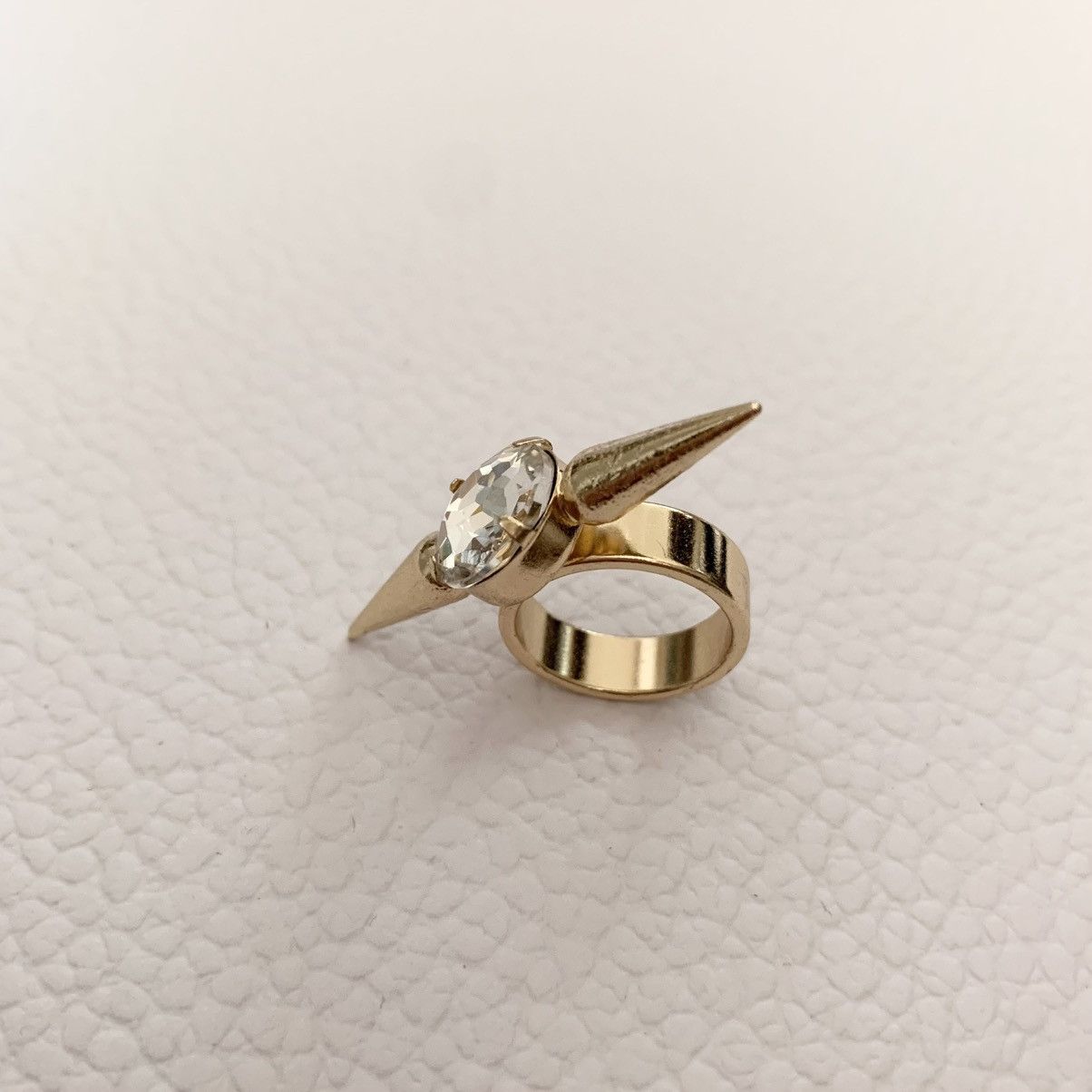 Jewelry Double spike crystal ring Size ONE SIZE - 3 Thumbnail