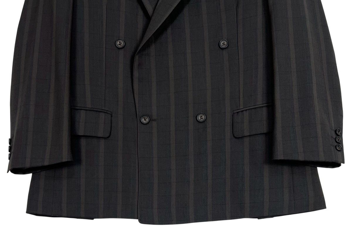 Balenciaga Vintage Balenciaga Double Breasted Blazer 90s Shadow Stripe Size US XL / EU 56 / 4 - 6 Thumbnail