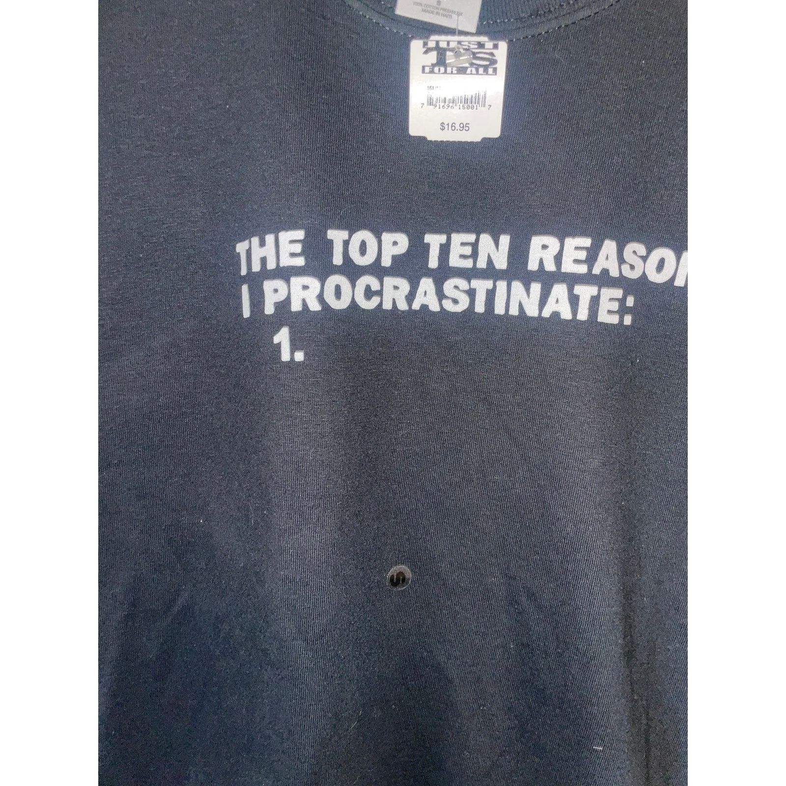 Gildan Y2K The Top Ten Reasons I Procrastinate Joke Shirt 2000s S Size US S / EU 44-46 / 1 - 3 Thumbnail