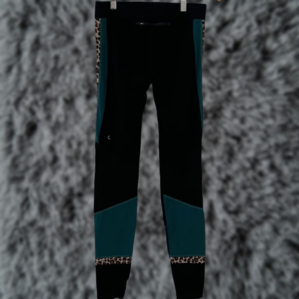 Vintage Gap Fit Leggings Women Size Small Black Leopard Print G Fast Size 28" / US 6 / IT 42 - 1 Thumbnail